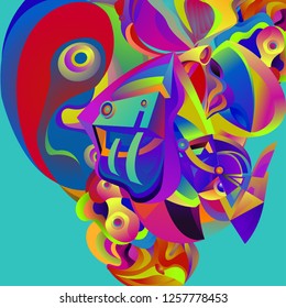 Vector illustration Abstract background with 3d colorful fluid. Trendy Colorful Background Design Illustration.
