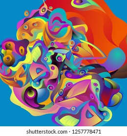 Vector illustration Abstract background with 3d colorful fluid. Trendy Colorful Background Design Illustration.