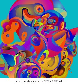 Vector illustration Abstract background with 3d colorful fluid. Trendy Colorful Background Design Illustration.