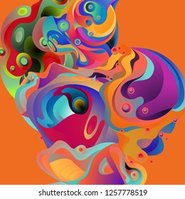 Vector illustration Abstract background with 3d colorful fluid. Trendy Colorful Background Design Illustration.