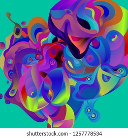 Vector illustration Abstract background with 3d colorful fluid. Trendy Colorful Background Design Illustration.
