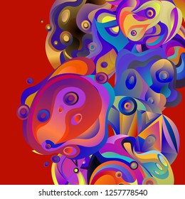 Vector illustration Abstract background with 3d colorful fluid. Trendy Colorful Background Design Illustration.