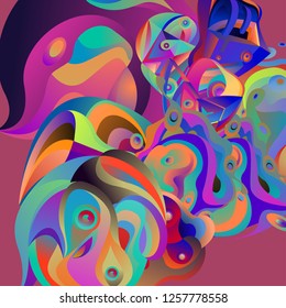 Vector illustration Abstract background with 3d colorful fluid. Trendy Colorful Background Design Illustration.