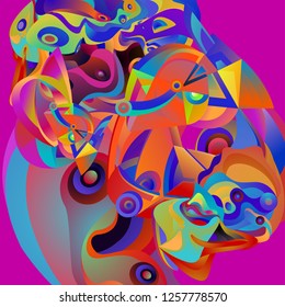 Vector illustration Abstract background with 3d colorful fluid. Trendy Colorful Background Design Illustration.