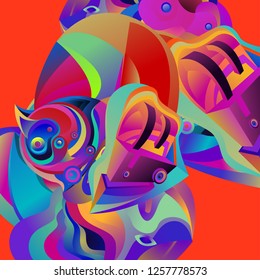 Vector illustration Abstract background with 3d colorful fluid. Trendy Colorful Background Design Illustration.