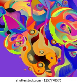 Vector illustration Abstract background with 3d colorful fluid. Trendy Colorful Background Design Illustration.