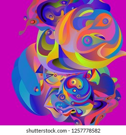 Vector illustration Abstract background with 3d colorful fluid. Trendy Colorful Background Design Illustration.