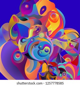 Vector illustration Abstract background with 3d colorful fluid. Trendy Colorful Background Design Illustration.