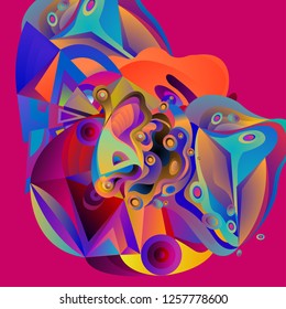 Vector illustration Abstract background with 3d colorful fluid. Trendy Colorful Background Design Illustration.