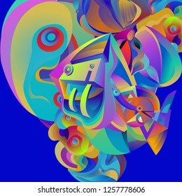 Vector illustration Abstract background with 3d colorful fluid. Trendy Colorful Background Design Illustration.