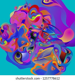 Vector illustration Abstract background with 3d colorful fluid. Trendy Colorful Background Design Illustration.