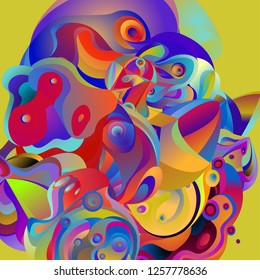 Vector illustration Abstract background with 3d colorful fluid. Trendy Colorful Background Design Illustration.