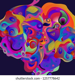 Vector illustration Abstract background with 3d colorful fluid. Trendy Colorful Background Design Illustration.