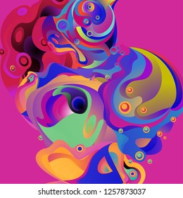 Vector illustration Abstract background with 3d colorful fluid. Trendy Colorful Background Design Illustration.