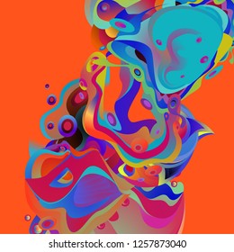 Vector illustration Abstract background with 3d colorful fluid. Trendy Colorful Background Design Illustration.