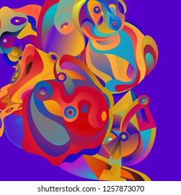 Vector illustration Abstract background with 3d colorful fluid. Trendy Colorful Background Design Illustration.