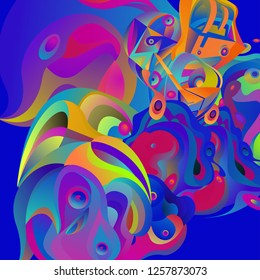 Vector illustration Abstract background with 3d colorful fluid. Trendy Colorful Background Design Illustration.