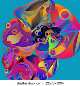Vector illustration Abstract background with 3d colorful fluid. Trendy Colorful Background Design Illustration.