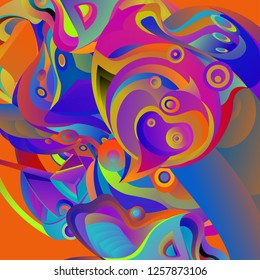 Vector illustration Abstract background with 3d colorful fluid. Trendy Colorful Background Design Illustration.
