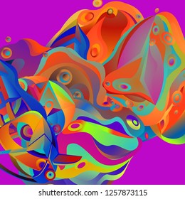 Vector illustration Abstract background with 3d colorful fluid. Trendy Colorful Background Design Illustration.