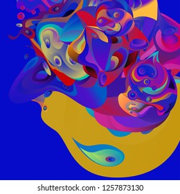 Vector illustration Abstract background with 3d colorful fluid. Trendy Colorful Background Design Illustration.