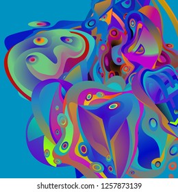 Vector illustration Abstract background with 3d colorful fluid. Trendy Colorful Background Design Illustration.