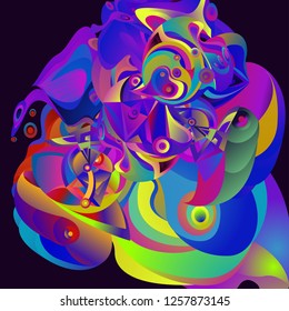 Vector illustration Abstract background with 3d colorful fluid. Trendy Colorful Background Design Illustration.