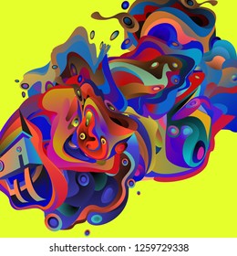 Vector illustration Abstract background with 3d colorful fluid. Trendy Colorful Background Design Illustration.