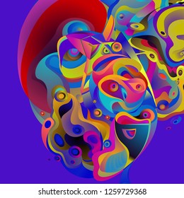 Vector illustration Abstract background with 3d colorful fluid. Trendy Colorful Background Design Illustration.