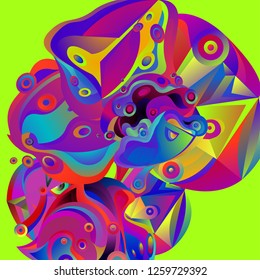 Vector illustration Abstract background with 3d colorful fluid. Trendy Colorful Background Design Illustration.