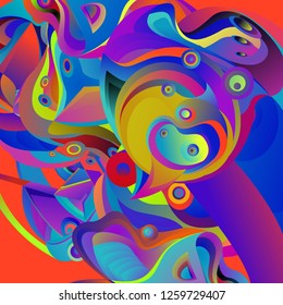 Vector illustration Abstract background with 3d colorful fluid. Trendy Colorful Background Design Illustration.