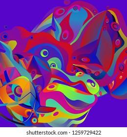 Vector illustration Abstract background with 3d colorful fluid. Trendy Colorful Background Design Illustration.