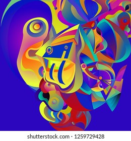 Vector illustration Abstract background with 3d colorful fluid. Trendy Colorful Background Design Illustration.