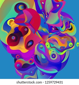 Vector illustration Abstract background with 3d colorful fluid. Trendy Colorful Background Design Illustration.