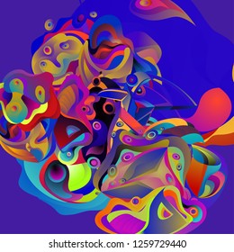 Vector illustration Abstract background with 3d colorful fluid. Trendy Colorful Background Design Illustration.