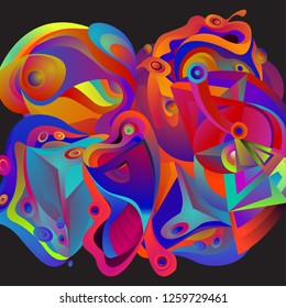 Vector illustration Abstract background with 3d colorful fluid. Trendy Colorful Background Design Illustration.