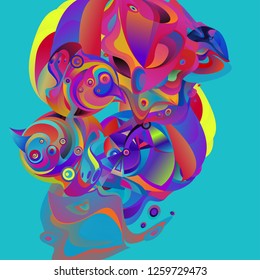 Vector illustration Abstract background with 3d colorful fluid. Trendy Colorful Background Design Illustration.