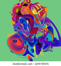 Vector illustration Abstract background with 3d colorful fluid. Trendy Colorful Background Design Illustration.