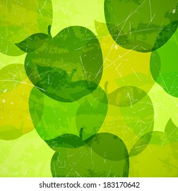 Vector Illustration of an Abstract Background with Apples