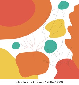 Ilustración vectorial de un fondo abstracto con hojas de otoño