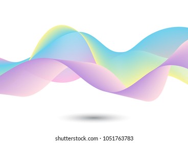 Vector illustration abstract background beauty colorful wave effect on white.Template for business.