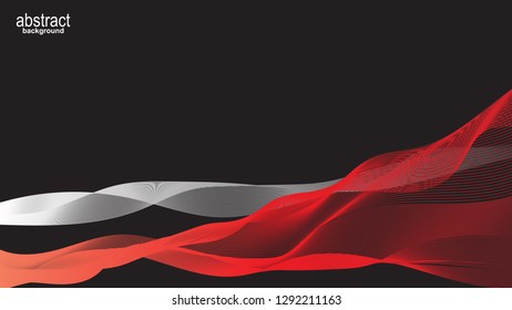 Vector Illustration Of An Abstract Background Blending Art Wave, With black background color