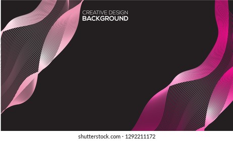 Vector Illustration Of An Abstract Background Blending Art Wave, With black background color