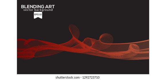 Vector Illustration Of An Abstract Background Blending Art Wave, With black background color