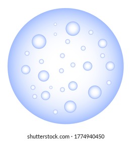 Ilustración vectorial de un fondo abstracto de burbujas azules