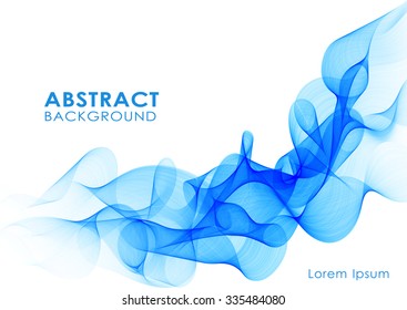 Vector illustration Abstract  background with blue smoke wave