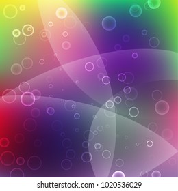 Vector illustration of abstract background with blurred magic neon light curved lines