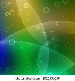 Vector illustration of abstract background with blurred magic neon light curved lines