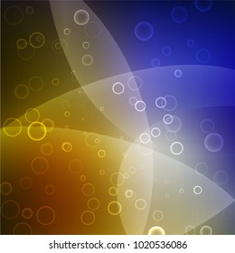 Vector illustration of abstract background with blurred magic neon light curved lines