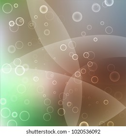 Vector illustration of abstract background with blurred magic neon light curved lines